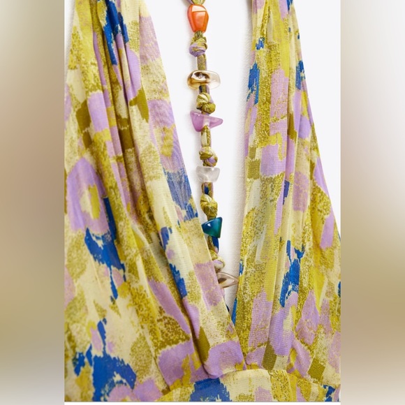 PRINTED BEADED DRESS - Picture 14 of 16